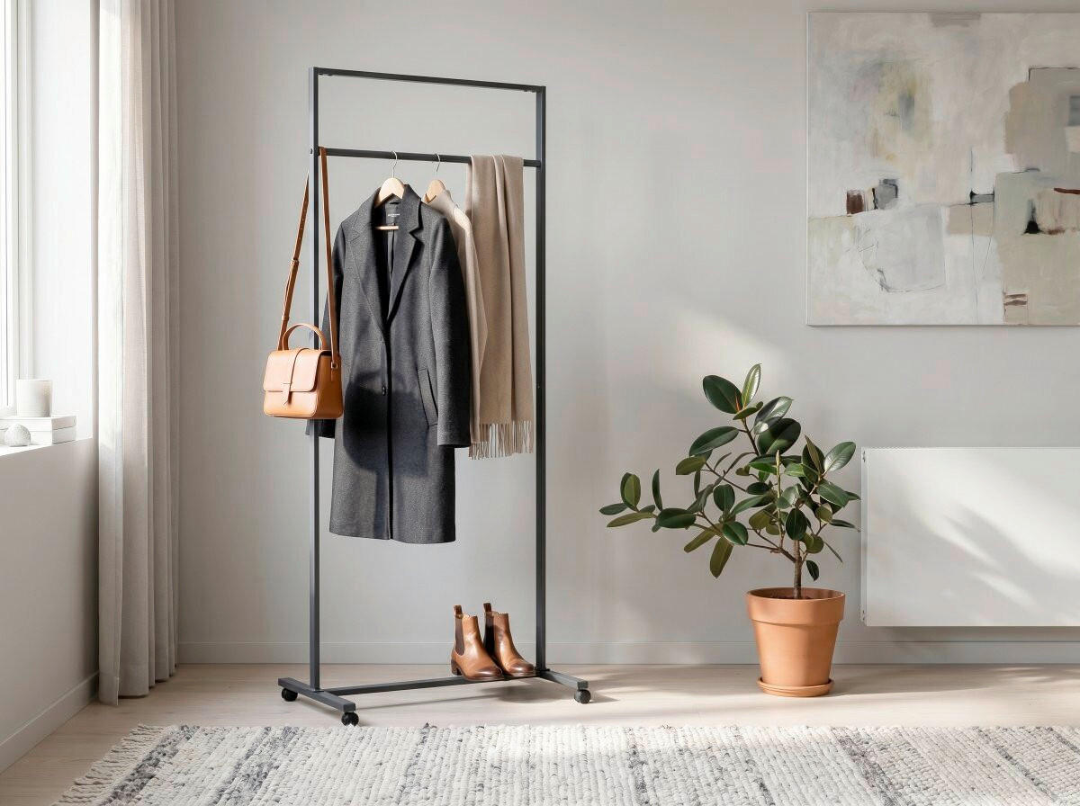KLEIDERWAGEN in Anthrazit 82/180/50 cm   - Anthrazit, Basics, Kunststoff/Metall (82/180/50cm)