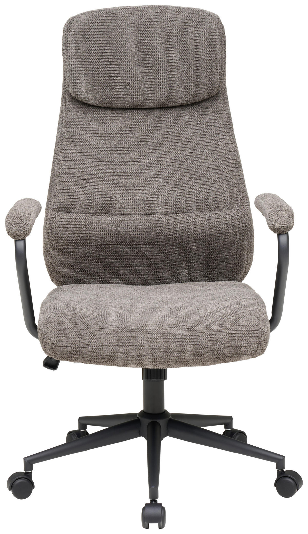 DREHSTUHL Webstoff Schwarz, Taupe  - Taupe/Schwarz, MODERN, Kunststoff/Textil (60/108-116/67cm) - MID.YOU