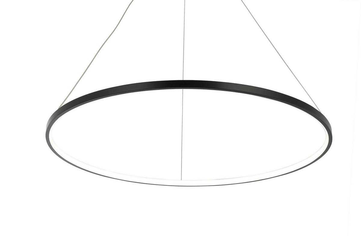 PENDELLEUCHTE Ring 122/66/66 cm  - Schwarz, Design, Metall (122/66/66cm)