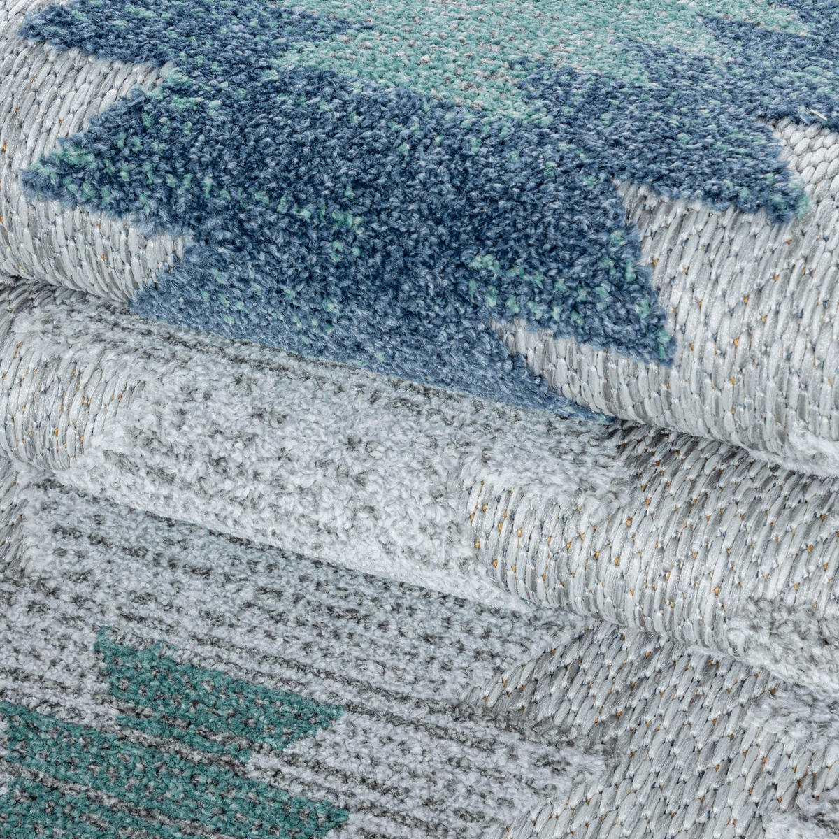 FLACHWEBETEPPICH 200/290 cm Bahama Blau  - Blau, Design, Textil (200/290cm) - Novel