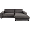ECKSOFA in Cord Dunkelgrau  - Dunkelgrau/Schwarz, Design, Kunststoff/Textil (270/190cm) - Lomoco
