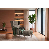 HOCKER Textil Braun, Schwarz  - Kaschmir/Schwarz, Modern, Holzwerkstoff/Textil (63/43/42cm) - MID.YOU