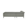 ECKSOFA in Struktur Hellgrau 205/280 cm - Hellgrau/Schwarz, Design, Textil/Metall (205/280cm) - Xora
