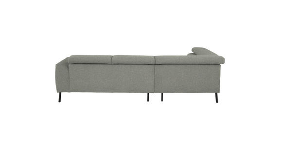 ECKSOFA in Struktur Hellgrau 205/280 cm - Hellgrau/Schwarz, Design, Textil/Metall (205/280cm) - Xora