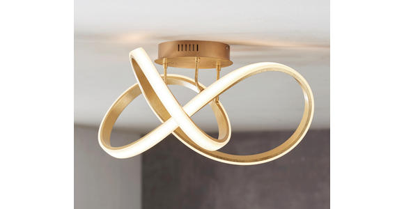 LED-DECKENLEUCHTE - Goldfarben, Design, Kunststoff/Metall (59/29/59cm) - Ambiente