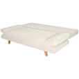 SCHLAFSOFA mit Schlafen auf Sitzhöhe, haustierfreundlicher Bezug Cord Beige - Beige/Buchefarben, KONVENTIONELL, Holz/Textil (200/75/85cm) - Carryhome
