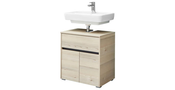 WASCHBECKENUNTERSCHRANK 60/64,4/35 cm - Silberfarben/Pinienfarben, KONVENTIONELL, Holzwerkstoff/Kunststoff (60/64,4/35cm) - Xora