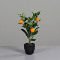 KUNSTPFLANZE Orange 43 cm  - Schwarz/Grün, Basics, Kunststoff (43cm)