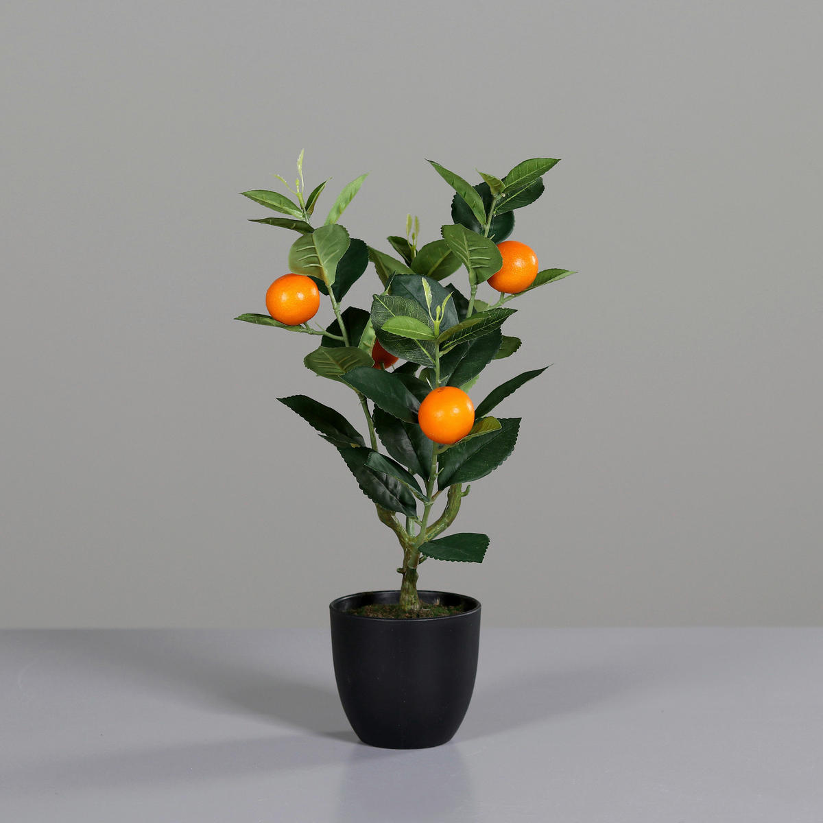KUNSTPFLANZE Orange 43 cm  - Schwarz/Grün, Basics, Kunststoff (43cm)