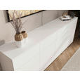 SIDEBOARD  220/80/40 cm 4 Schublade(n)  - Silberfarben/Weiß, Design, Holzwerkstoff/Kunststoff (220/80/40cm) - Xora