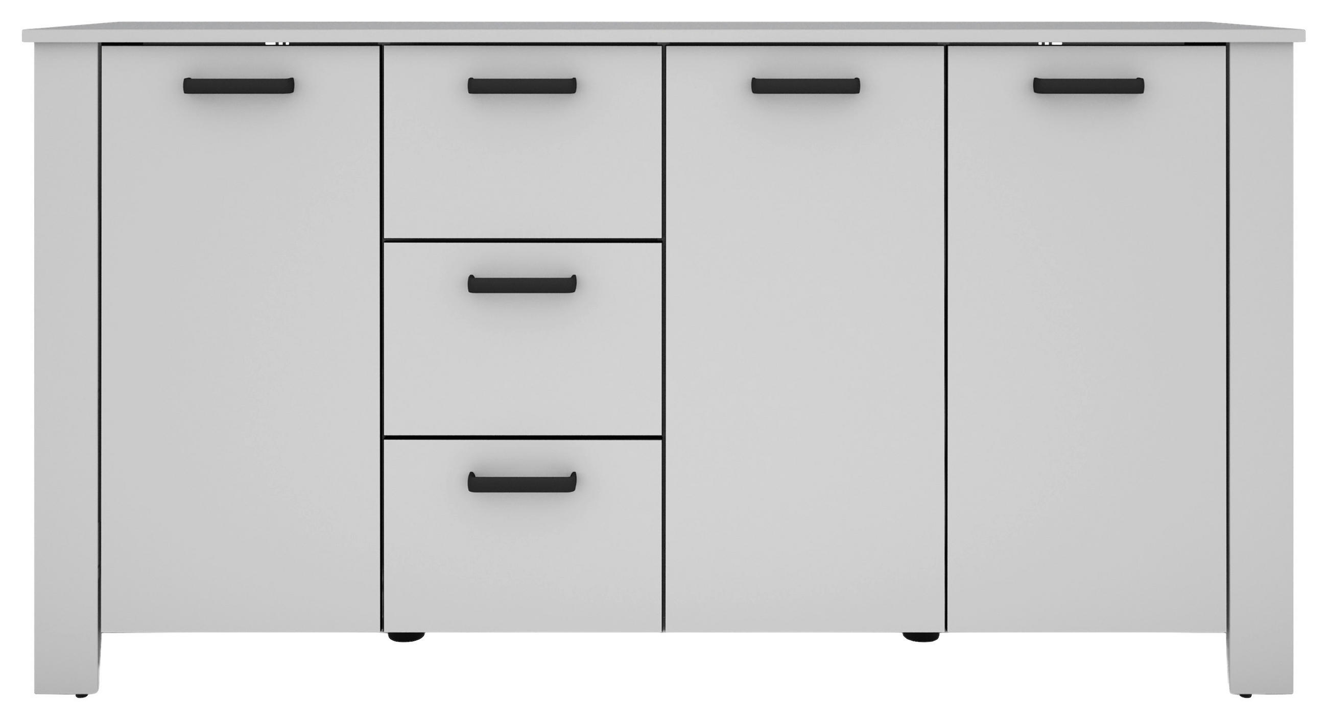 Mid.you Sideboard Schwarz, Weiß 160x84x40 cm