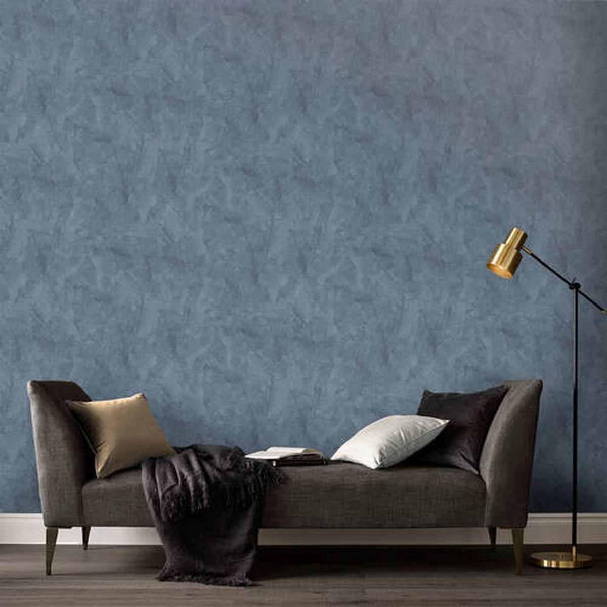 VLIESTAPETE  - Blau, Basics, Papier/Kunststoff (53/1000cm) - Xora