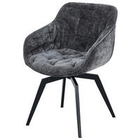 KAROSSZÉK szürke, fekete  - fekete/szürke, Modern, textil/fém (59,5/84/63,5cm) - Livetastic