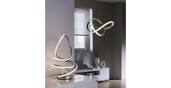 LED-HÄNGELEUCHTE - Chromfarben, Design, Metall (55/150/55cm) - Ambiente