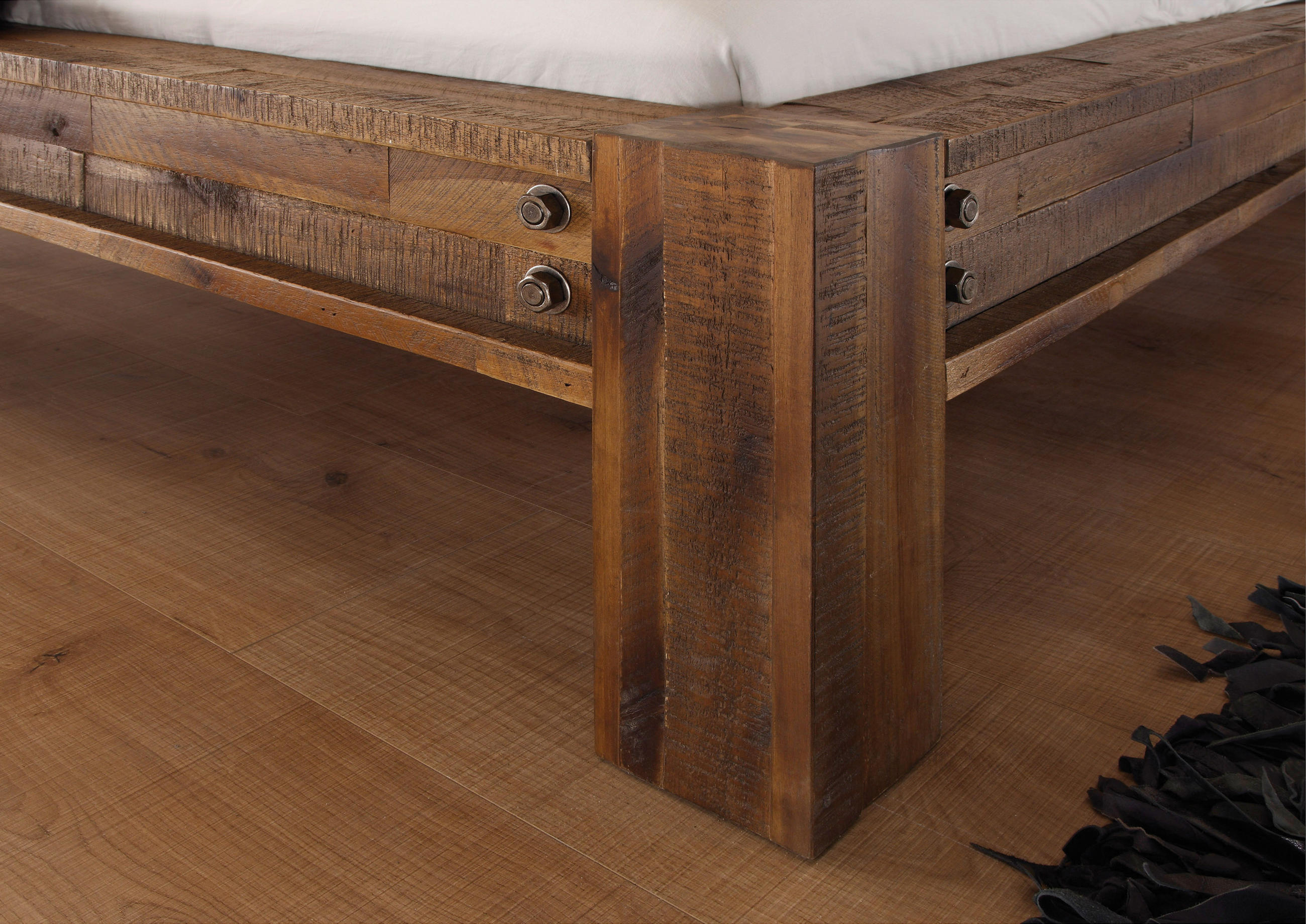 BALKENBETT 160/200 cm in Braun, Akaziefarben - Braun/Akaziefarben, Design, Holz (160/200cm) - Hasena
