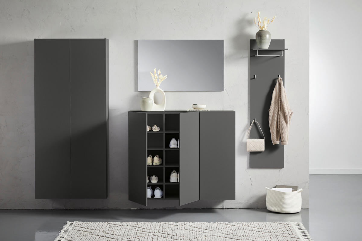 GARDEROBENSCHRANK 80/180/34 cm  - Anthrazit, Design, Holzwerkstoff (80/180/34cm) - Hom`in
