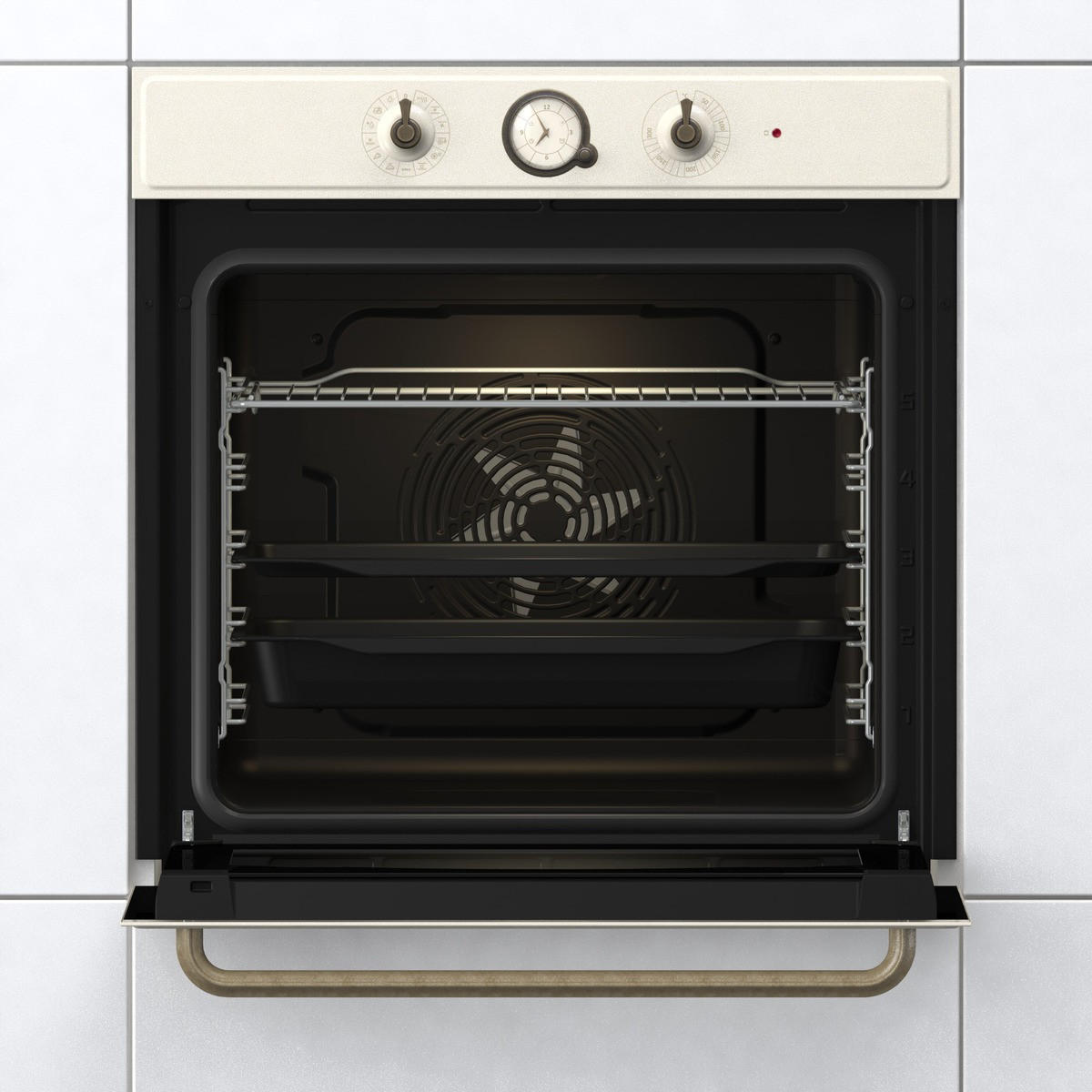 EINBAUBACKOFEN 740235  - Creme, Trend, Glas/Metall (59,5/59,5/56,4cm) - Gorenje