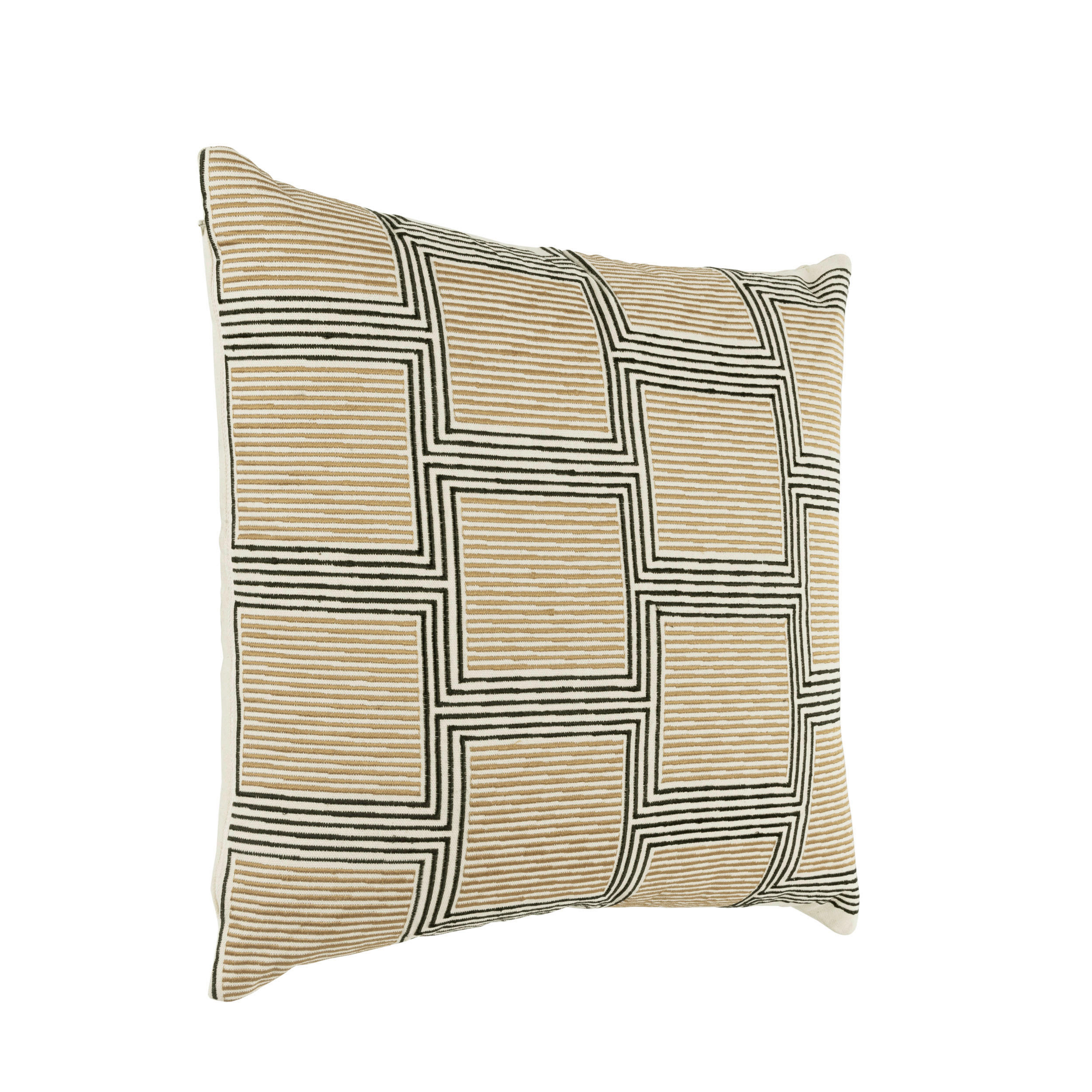 ZIERKISSEN  45/45 cm   - Creme/Schwarz, Basics, Textil (45/45cm) - Eglo