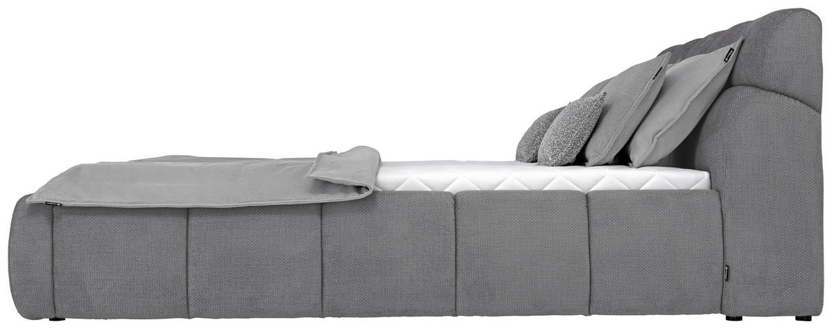 POLSTERBETT 140/200 cm  in Anthrazit  - Anthrazit/Schwarz, Design, Kunststoff/Textil (140/200cm) - Esposa