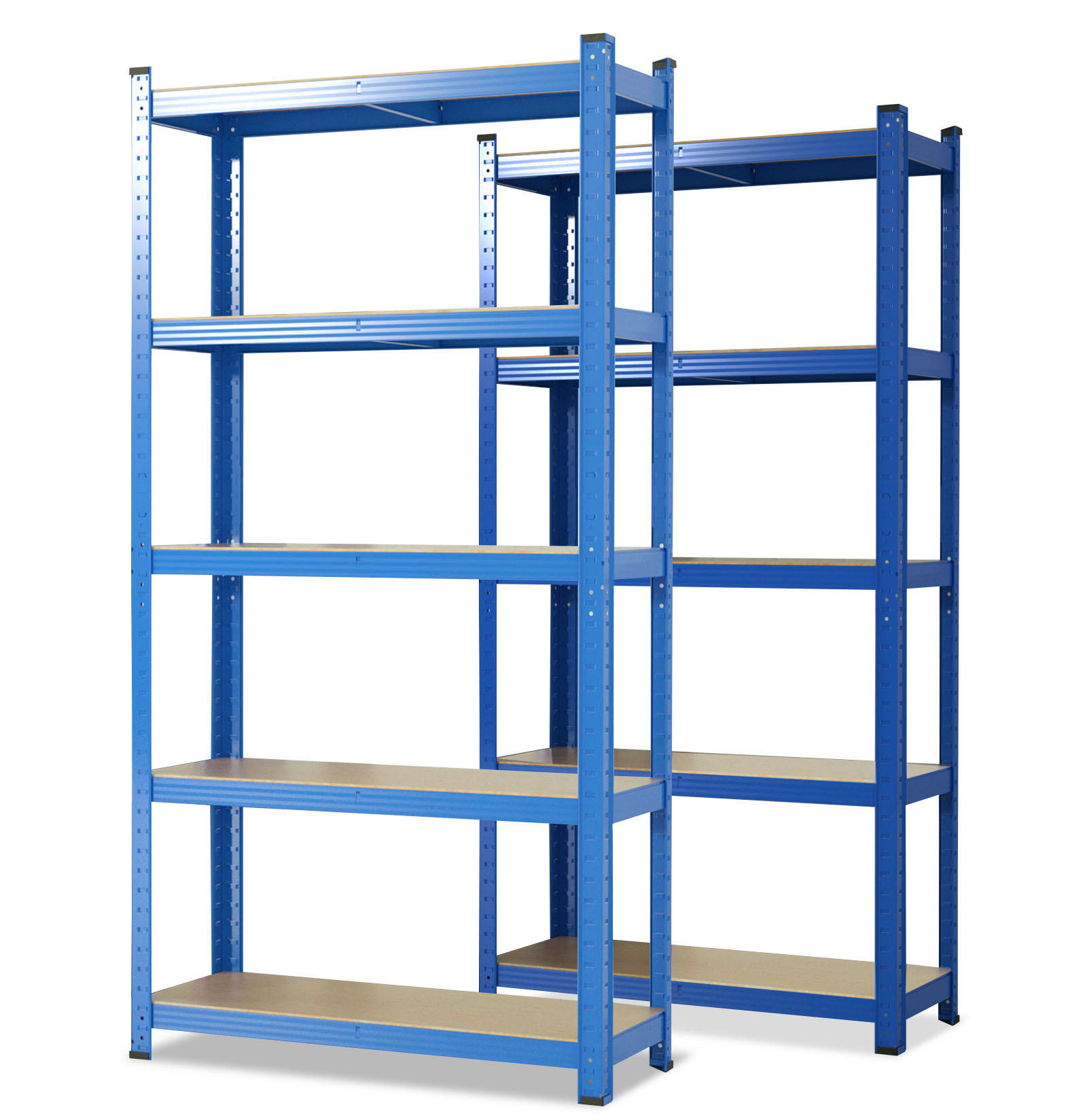 Floordirekt Schwerlastregal Lakota 2er Set Blau 120x200x60 cm