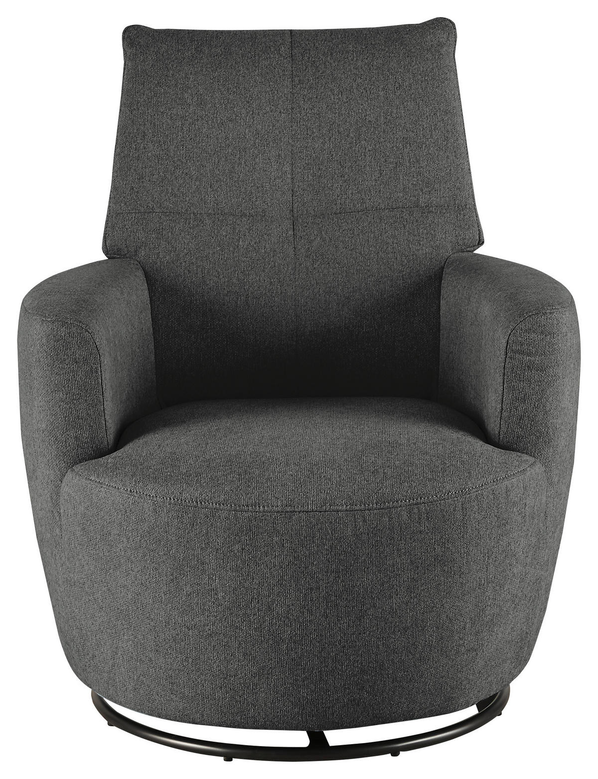 SESSEL Webstoff Graphitfarben    - Graphitfarben/Schwarz, Design, Textil/Metall (80/96/88cm) - SetOne by Musterring