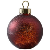 CHRISTBAUMKUGEL  - Rot/Goldfarben, Lifestyle, Glas (30/39cm) - X-Mas