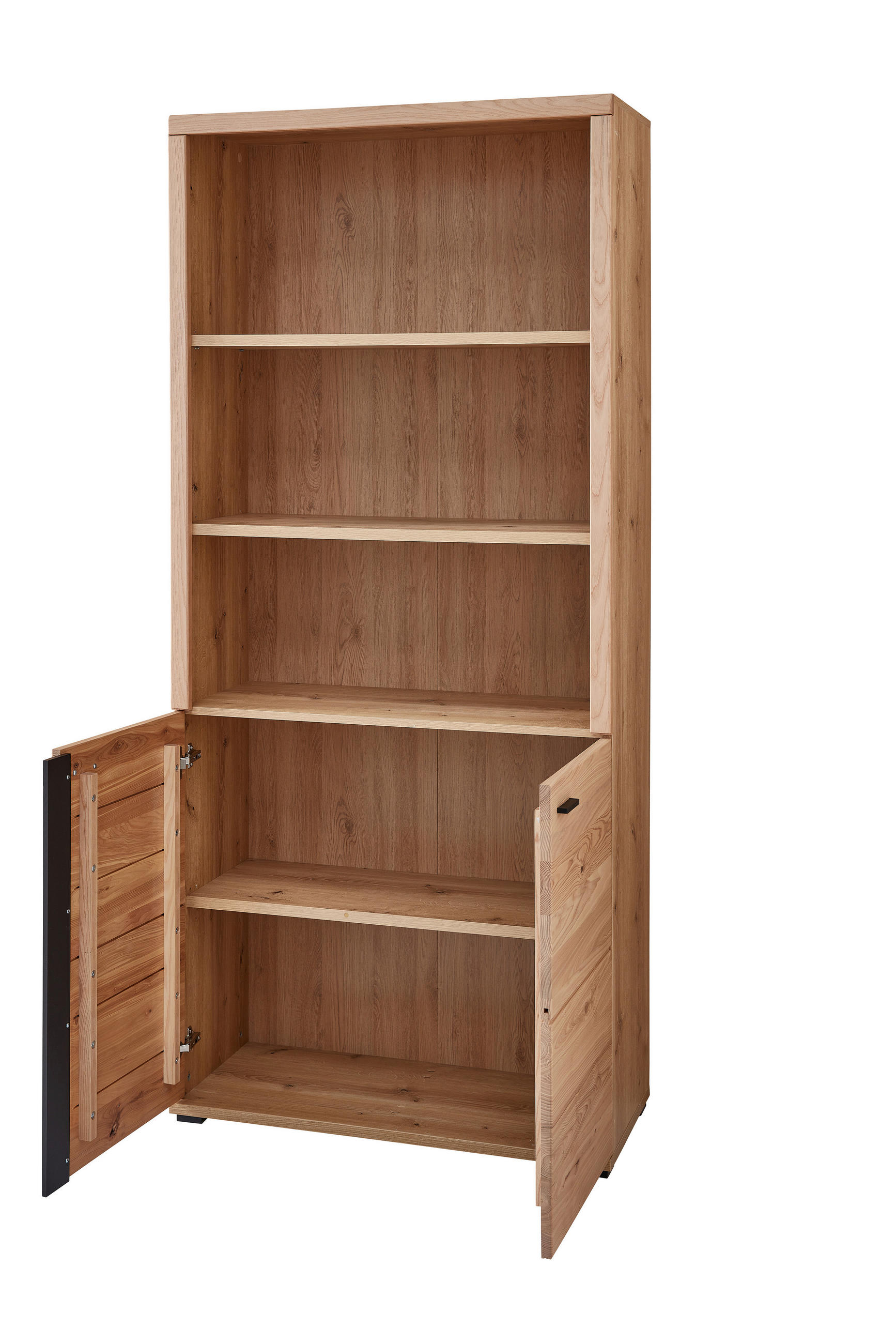 AKTENSCHRANK Schwarz, Eschefarben, Eiche Artisan  - Eschefarben/Schwarz, MODERN, Holzwerkstoff (90/203/38cm) - MID.YOU