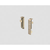 SOCKELLEISTENVERBINDUNGSSTÜCK Eichefarben, Hellgrau  - Eichefarben/Hellgrau, KONVENTIONELL, Kunststoff (1.6/1.2/5.9cm) - Egger Holzwerkstoffe