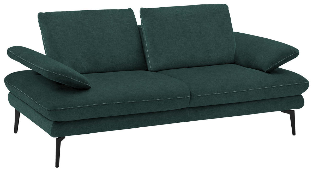 2,5-SITZER in Velours Opal  - Beige/Opal, Design, Textil/Metall (196/89/104cm) - Dieter Knoll