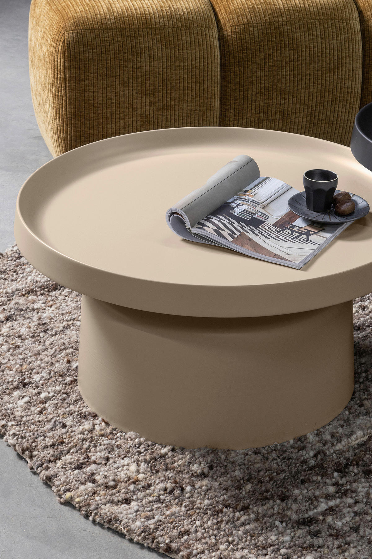 TEPPICH 200/200 cm Efia Braun rund  - Braun, Basics, Textil (200/200cm)