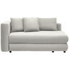 RÉCAMIERE in Cord Weiss  - Weiss/Schwarz, Design, Kunststoff/Textil (171/71-88/93cm) - Cantus