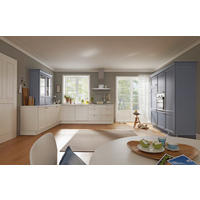 EINBAUKÜCHE BRISTOL  - Weiß/Hellblau, LIFESTYLE, Holzwerkstoff - Moderano