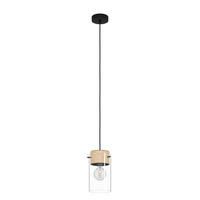 HÄNGLAMPA Madreselva 14/110 cm  - brun/svart, Klassisk, metall/trä (14/110cm) - Eglo