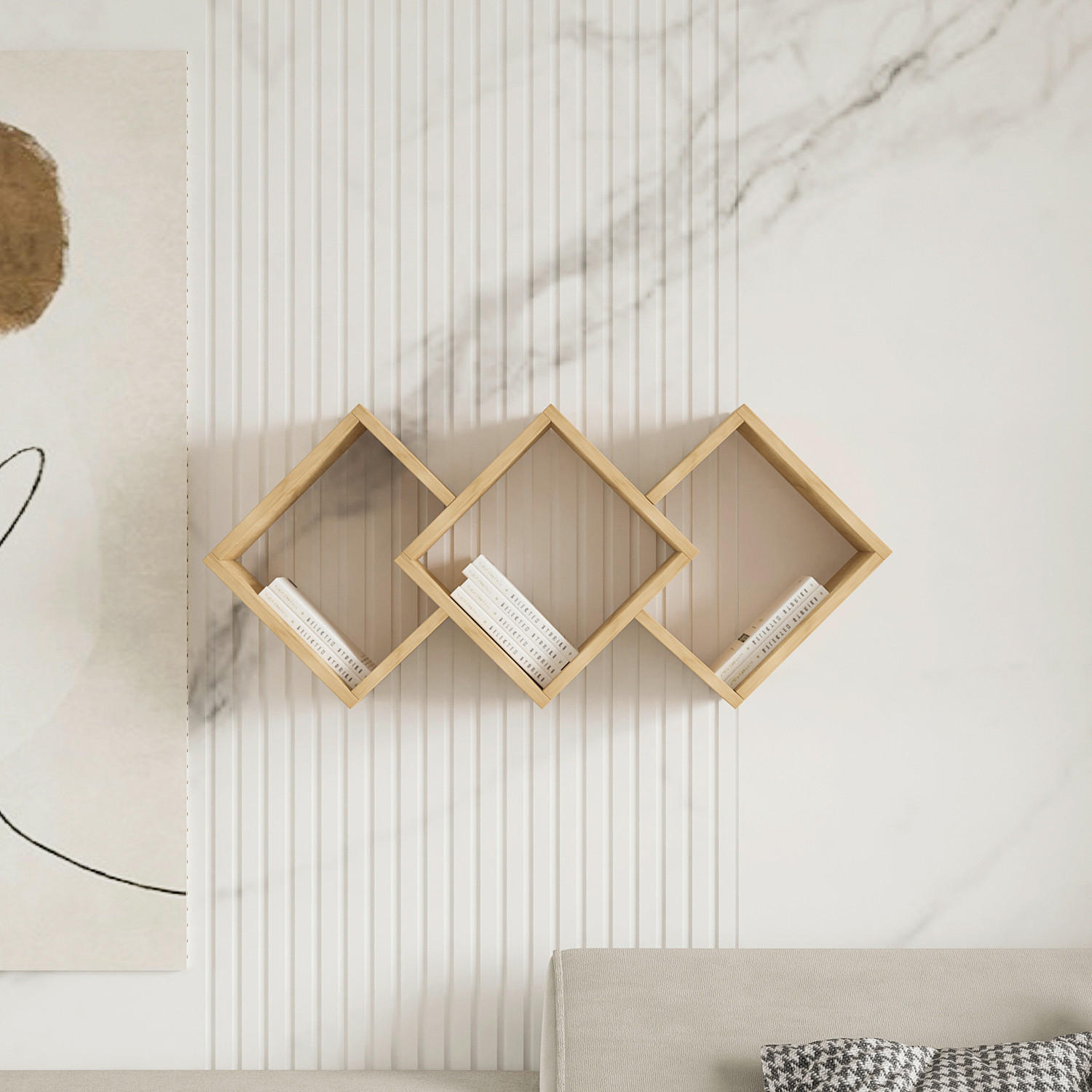 VÄGGHYLLPLAN 102/42/20 cm  - ekfärgad, Design, trämaterial (102/42/20cm) - Livetastic