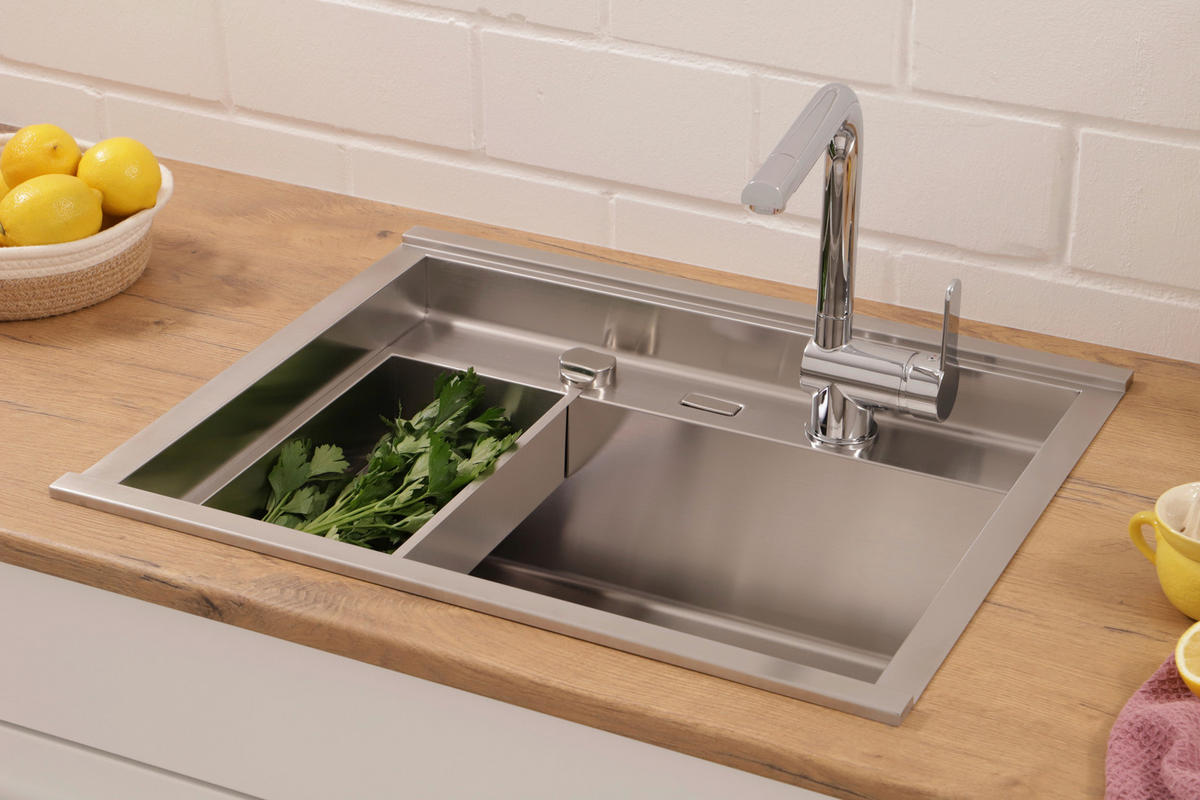 DISKHO 17501000620500100-80  - stålfärgad, Basics, metall (62/24,5/50cm) - Respekta