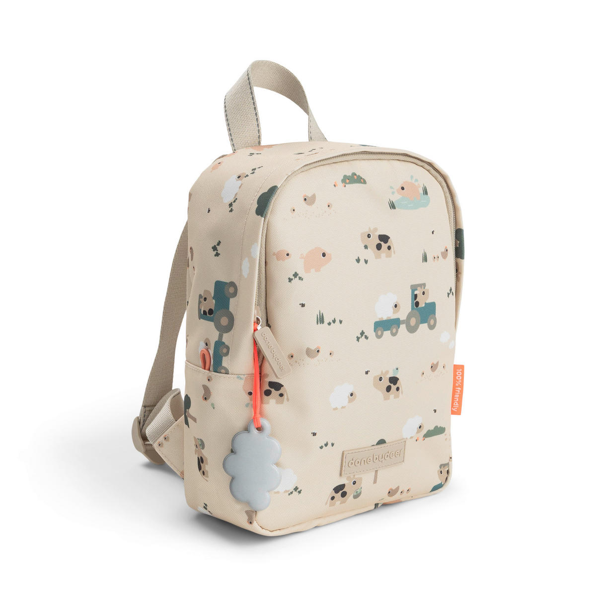 KINDERRUCKSACKSET - Beige/Hellgrau, Basics, Kunststoff/Textil (19/9/26cm) - done by deer