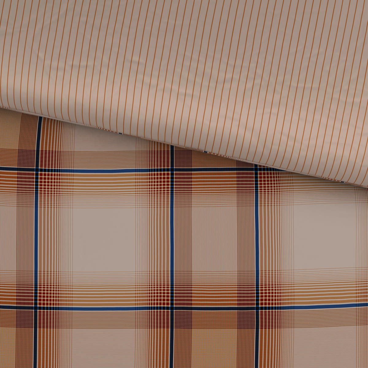 WENDEBETTWÄSCHE 3-teilig Satin 200/200 cm  - Braun/Grau, Textil (200/200cm) - Novel