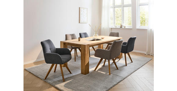 ESSTISCH Wildeiche massiv rechteckig Eichefarben  - Eichefarben, Design, Holz (200/100/75cm) - Linea Natura