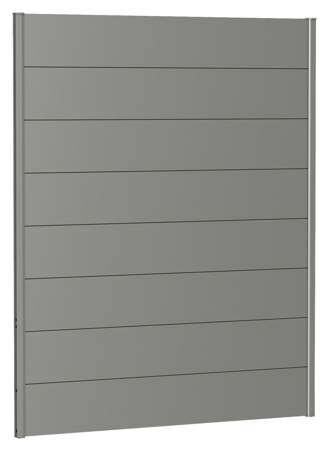 SICHTSCHUTZ - Grau, Basics, Metall (145/182/4,4cm) - Biohort