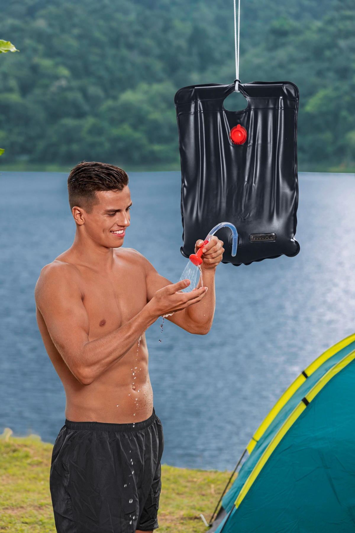 DUSCHE PRO-SHOWER 58224  - Schwarz, KONVENTIONELL, Kunststoff (58/41cm) - Bestway