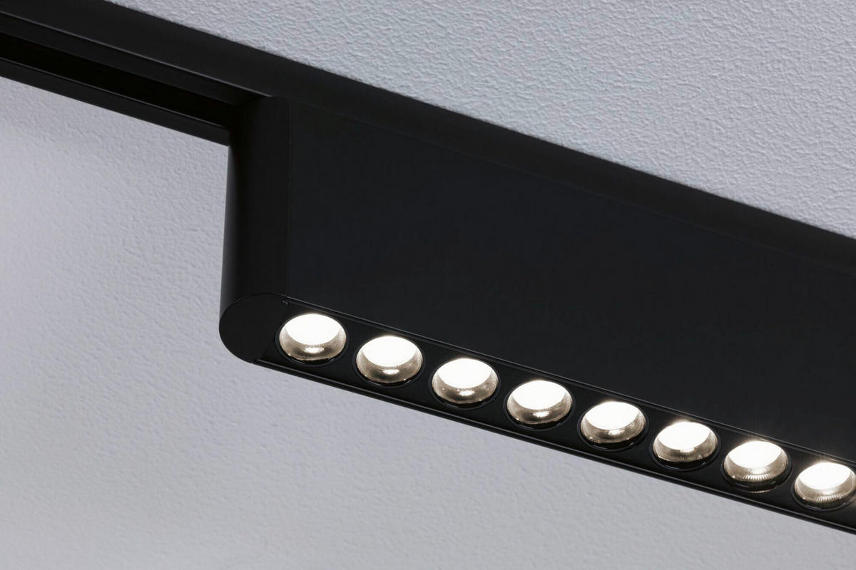 SCHIENENSYSTEM-STRAHLER Urail Zelos 37,2/7,4/2,3 cm  - Schwarz, Basics, Metall (37,2/7,4/2,3cm) - Paulmann