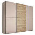 SCHWEBETÜRENSCHRANK 270/225/59 cm 3-türig Eichefarben, Kaschmir  - Kaschmir/Eichefarben, KONVENTIONELL, Holzwerkstoff/Metall (270/225/59cm) - Xora