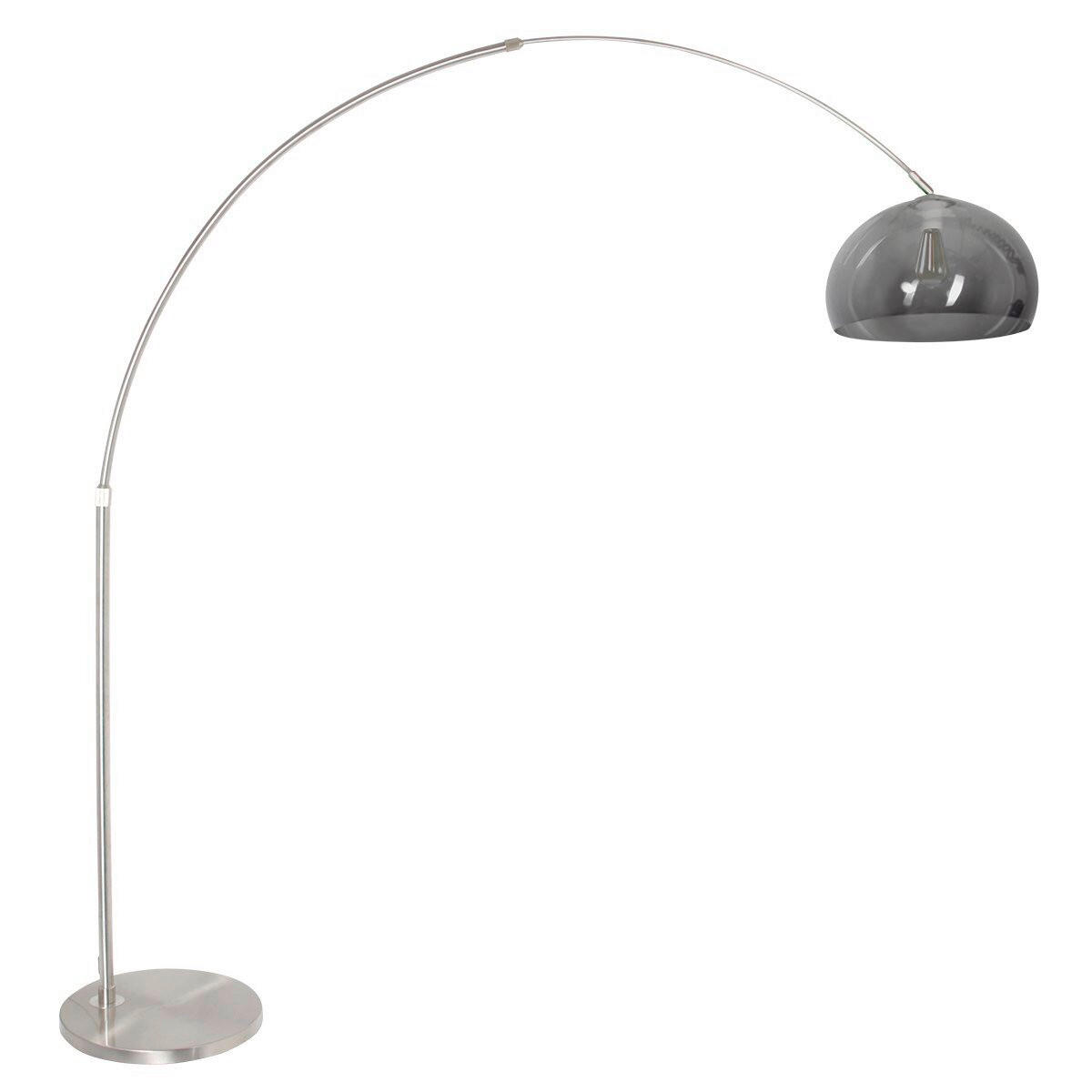 STEHLEUCHTE SPARKLED LIGHT 50/240/230 cm  - Edelstahlfarben/Grau, Trend, Kunststoff/Metall (50/240/230cm)