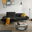 ECKSOFA  in Teddystoff Anthrazit  170-195/280 cm  - Anthrazit/Schwarz, Design, Textil/Metall (170-195/280cm) - Dieter Knoll