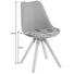 STUHL Webstoff Kautschukholz massiv Grau - Eichefarben/Grau, Design, Holz/Kunststoff (48/82/56cm) - Carryhome