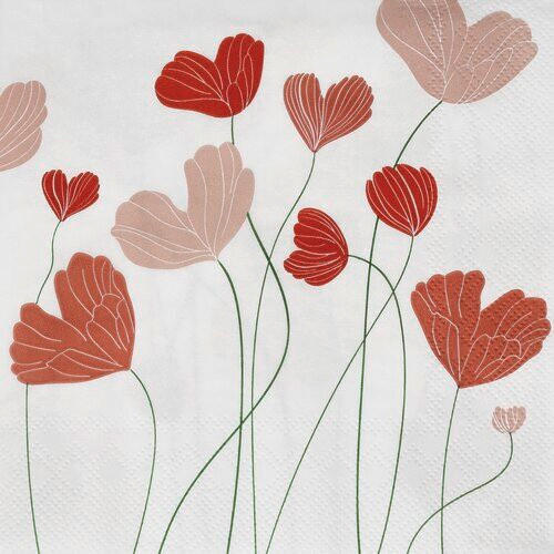 SERVIETTE   16.6/16.16/3.1 cm  - Rot, Basics, Papier (16.6/16.16/3.1cm) - Räder