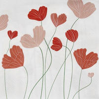 SERVIETTE   16.6/16.16/3.1 cm  - Rot, Basics, Papier (16.6/16.16/3.1cm) - Räder
