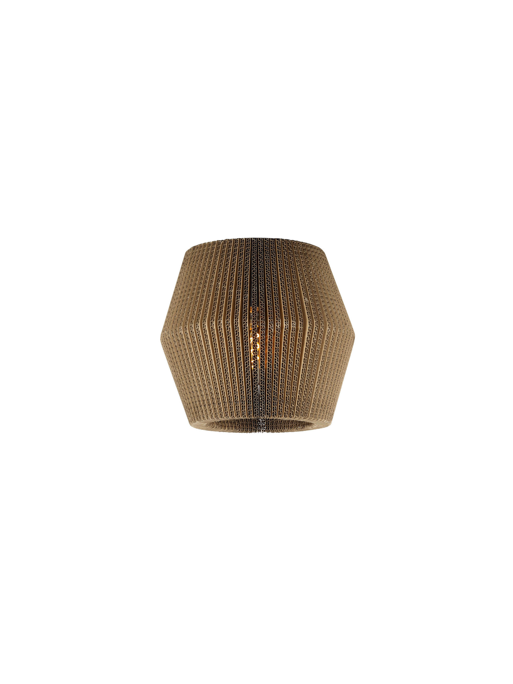 DECKENLEUCHTE 28 cm  - Naturfarben, MODERN, Wellpappe (28cm) - Hell