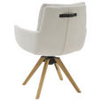 ARMLEHNSTUHL  Sitzfläche 360° drehbar Flachgewebe  Beige  - Eichefarben/Beige, Design, Holz/Textil (62/90/68cm) - Valnatura