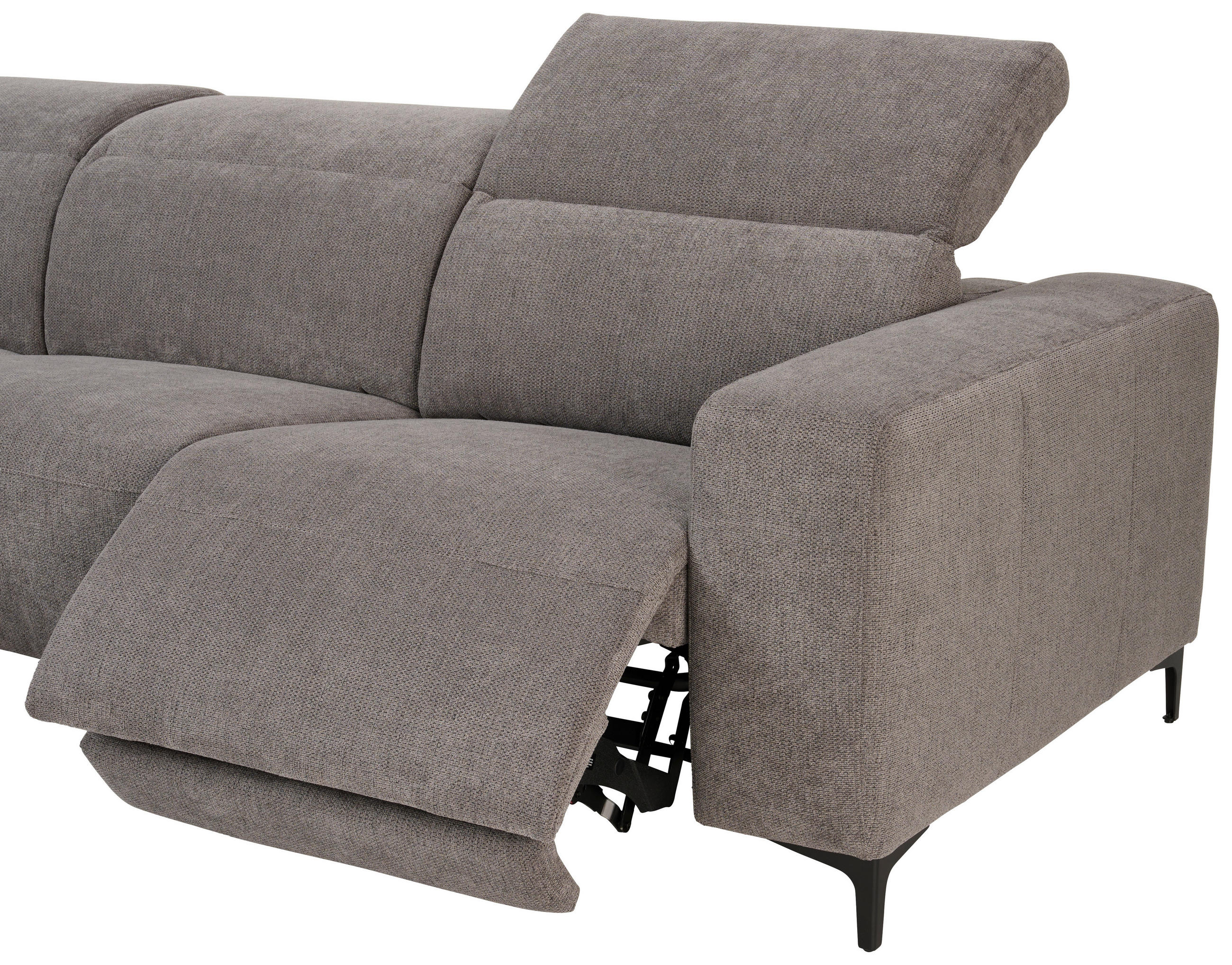 Thumbnail - Pure Home Lifestyle Ecksofa, Blau, Textil, Uni, 4-Sitzer, Ottomane links, L-Form, 290x238 cm, Blauer Engel, Goldenes M, ...